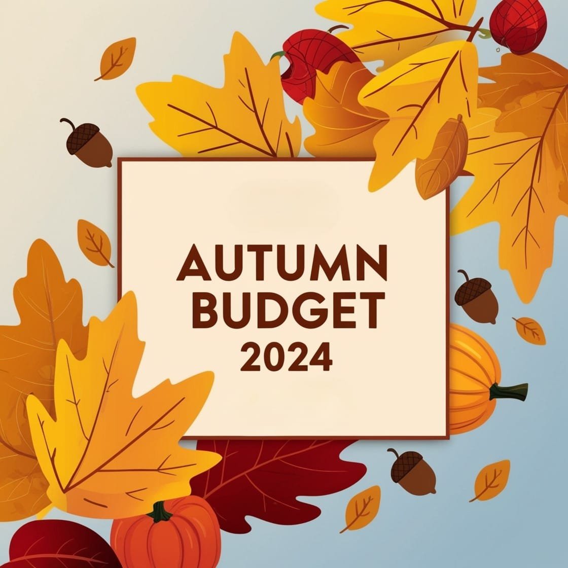 Autumn Budget 2024 infographic: key economic forecasts, tax changes, and public spending plans.